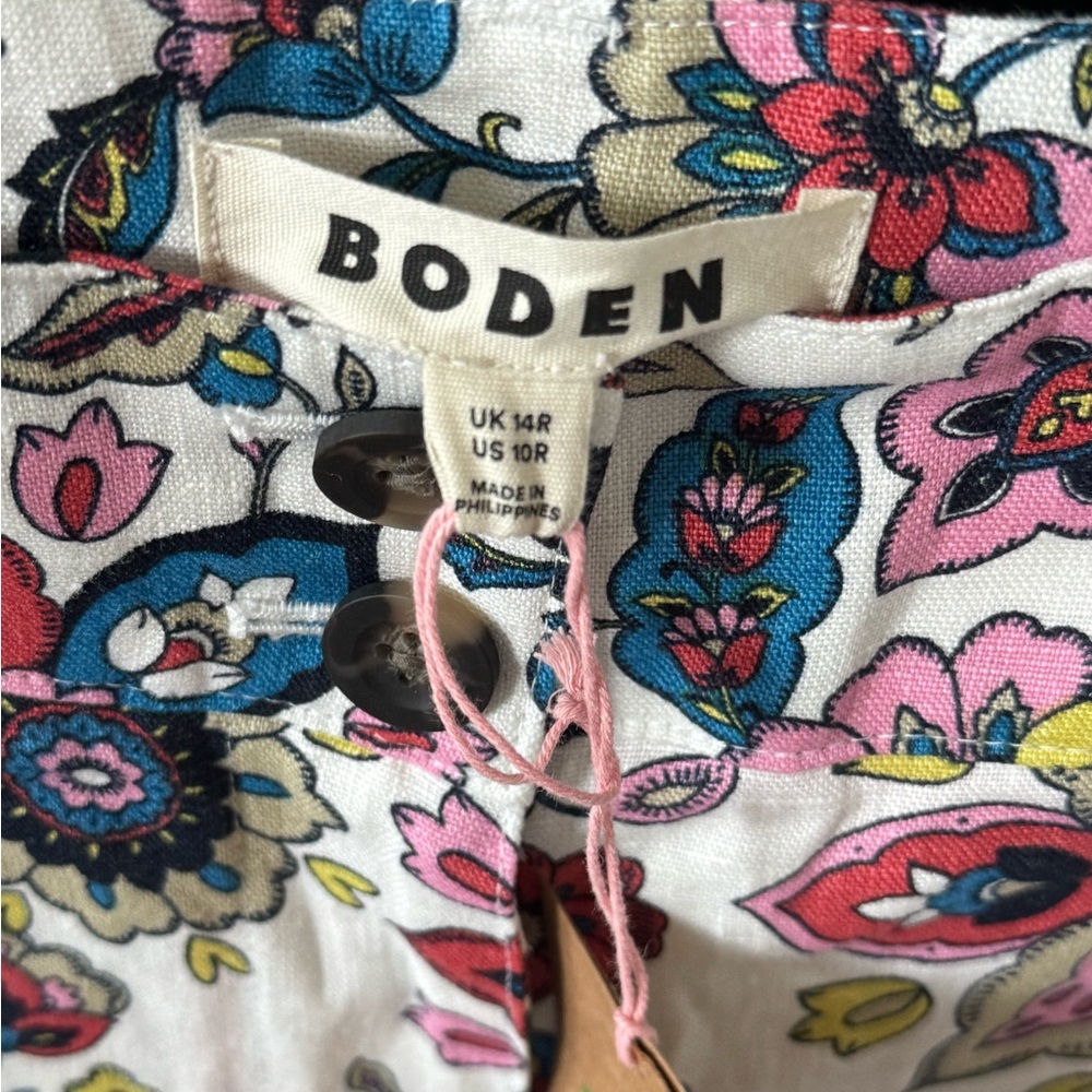 Boden Floral Patterned Fabric in Pink, Blue, Yellow